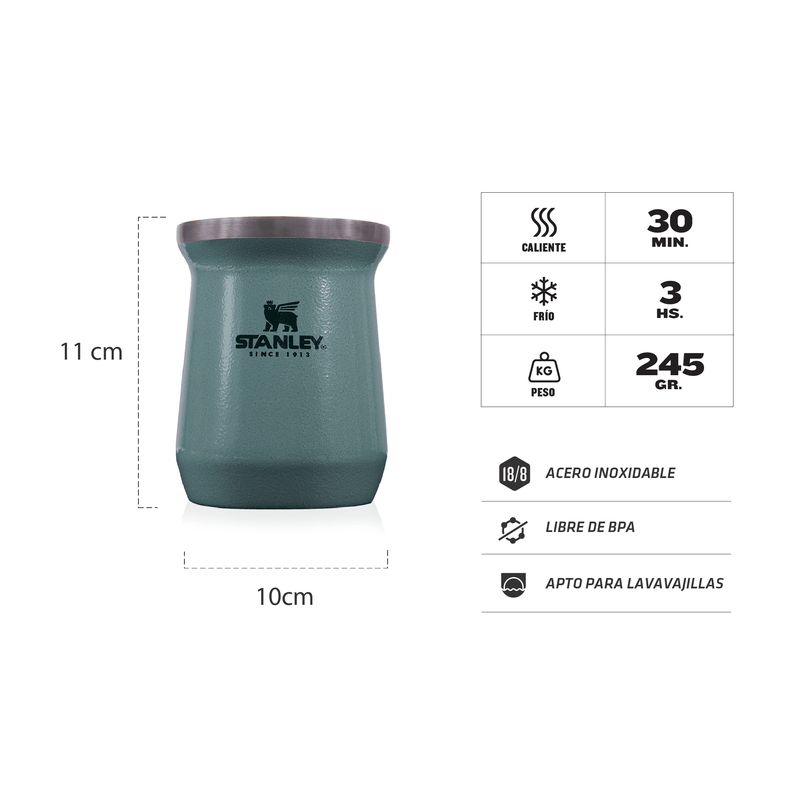 Combo Stanley Termo 950Ml + Mate 236Ml + Bombilla Spoon